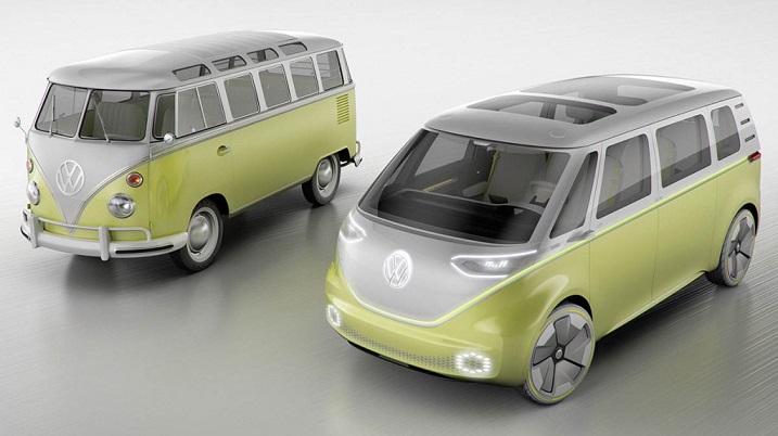 Volkswagen-ID-BUZZ-concept-front-three-quarter-with-van
