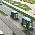 MatrЁshka, el autobús ruso no tripulado, recorre las calles de Sochi