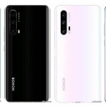 Honor 20 Pro se filtra en imagen en color degradado blanco con rosa