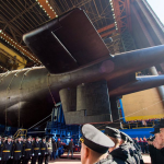 El submarino ruso de misión especial “Bolgorod” se prepara para las pruebas de mar.