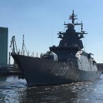 La corbeta de misiles de última generación de la Armada rusa preparada para pruebas de mar.