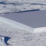 La NASA halla un extraño iceberg perfectamente rectangular