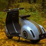 No es real, pero este diseño nos hace soñar con el renacimiento de la incombustible Vespa 98 de 1946