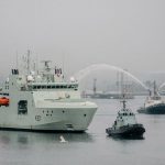 La Armada de Canadá recibe el primer buque patrullero del Ártico.