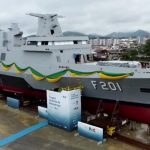 La Marina de Brasil celebró el bautismo y la botadura de la Jerônimo de Albuquerque