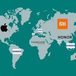 El mapa que muestra cuáles son las marcas de móviles más vendidas en cada continente