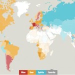 ¿Vino, cerveza o licores? Este mapa muestra lo que bebe cada país