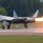 Un avión de combate SU-57 de Rusia se estrella en el Lejano Oriente.