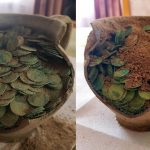 Hallan en un campo un tesoro con un millar de monedas de varios siglos de antigüedad