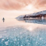 “El Baikal”, el lago más profundo del mundo se congela y crea una vista espectacular