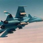 Así se ve un cazabombardero Su-34 con diez bombas nucleares