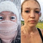 Chica que se volvió viral por “selfie congelada” muestra que los veranos de Siberia son tan severos como los inviernos